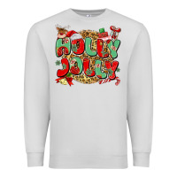 Dove Grey holly jolly christmas Premium Sweatshirt - MaliasSmallBusiness