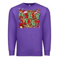 Purple holly jolly christmas Premium Sweatshirt - MaliasSmallBusiness