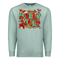 Seafoam holly jolly christmas Premium Sweatshirt - MaliasSmallBusiness