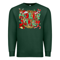 Sports Green holly jolly christmas Premium Sweatshirt - MaliasSmallBusiness