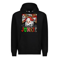 Black Christmas junkie Santa Claus Premium Hoodie - Jasminsmagicworld
