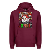 Burgundy Christmas junkie Santa Claus Premium Hoodie - Jasminsmagicworld
