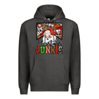 Charcoal Heather Christmas junkie Santa Claus Premium Hoodie - Jasminsmagicworld