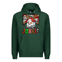 Sports Green Christmas junkie Santa Claus Premium Hoodie - Jasminsmagicworld