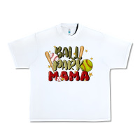 White ballpark mama Urban Heavy Tee - JahusDesignShop