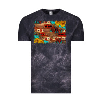 Cloud Black aztec and leopard background Vintage Tee - HRA Design Shop