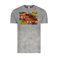 Cloud Rock aztec and leopard background Vintage Tee - HRA Design Shop