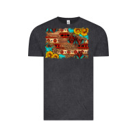 Vintage Black aztec and leopard background Vintage Tee - HRA Design Shop