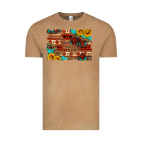 Vintage Camel aztec and leopard background Vintage Tee - HRA Design Shop