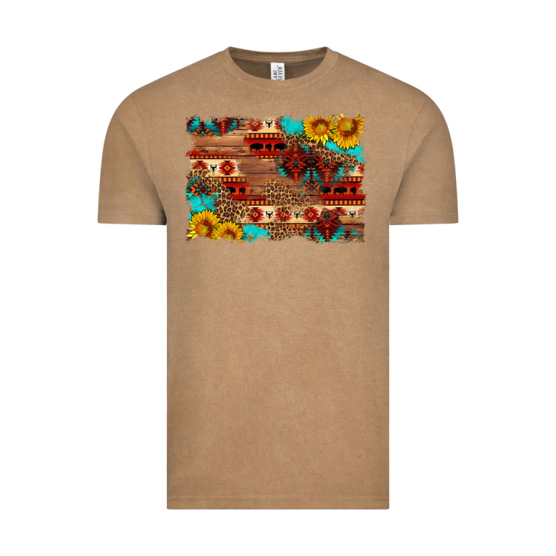 Aztec And Leopard Background Vintage Tee by HRA Design Shop | Teevron