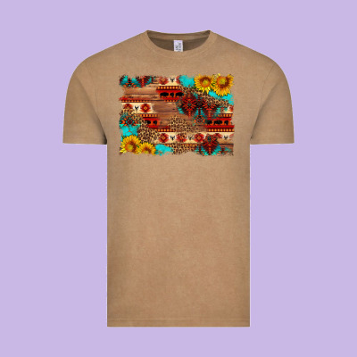 Aztec And Leopard Background Vintage Tee Designed By Hra Design Shop
