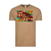 Vintage Coffee aztec and leopard background Vintage Tee - HRA Design Shop