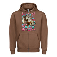 Chestnut just a girl who loves horses mustang Zipper Hoodie - LillyAllenDesigns