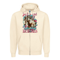 Sandshell just a girl who loves horses mustang Zipper Hoodie - LillyAllenDesigns
