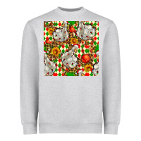 Heather Grey christmas leopard duck Heavyweight Sweatshirt - FaDigitalArtStudio