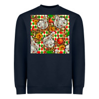 Navy christmas leopard duck Heavyweight Sweatshirt - FaDigitalArtStudio