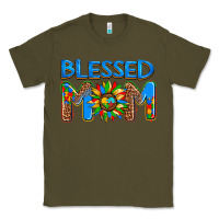 Army Green blessed mom autism Classic Tee - AdoDesignShop