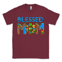 Burgundy blessed mom autism Classic Tee - AdoDesignShop