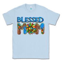 Dusty Blue blessed mom autism Classic Tee - AdoDesignShop