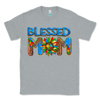 Heather Grey blessed mom autism Classic Tee - AdoDesignShop