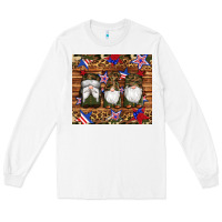 White camouflage gnomes american flag star leopard Long Sleeve Tee - Artiststas
