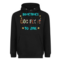 Black sometimes i just have to let god fix it cus if i f Heavyweight Hoodie - MaliasSmallBusiness