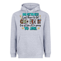 Heather Grey sometimes i just have to let god fix it cus if i f Heavyweight Hoodie - MaliasSmallBusiness