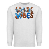 Oatmeal Heather football vibes Premium Sweatshirt - MaliasSmallBusiness