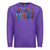 Purple football vibes Premium Sweatshirt - MaliasSmallBusiness