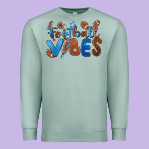 Football Vibes Premium Sweatshirt Designed By Maliassmallbusiness