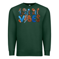 Sports Green football vibes Premium Sweatshirt - MaliasSmallBusiness