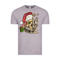 Vintage Zinc festive af christmas skull Vintage Tee - FaDigitalArtStudio