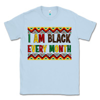 Dusty Blue i am black every month Classic Tee - Artiststas