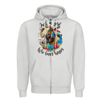 Dove Grey just a girl who loves horses haflinger Zipper Hoodie - LillyAllenDesigns