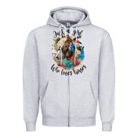 Heather Grey just a girl who loves horses haflinger Zipper Hoodie - LillyAllenDesigns