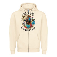 Sandshell just a girl who loves horses haflinger Zipper Hoodie - LillyAllenDesigns