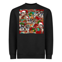 Black christmas pig  aztec Heavyweight Sweatshirt - FaDigitalArtStudio