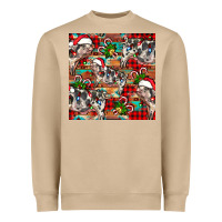 Mushroom christmas pig  aztec Heavyweight Sweatshirt - FaDigitalArtStudio