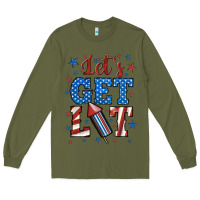 Army Green let's get lit Long Sleeve Tee - BundleAndBundleShop