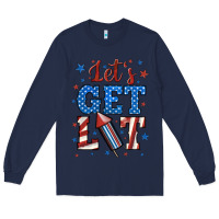 Navy let's get lit Long Sleeve Tee - BundleAndBundleShop