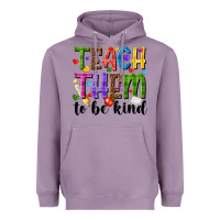 Lavender teach them to be kind Heavyweight Hoodie - NancyCooperArtShop
