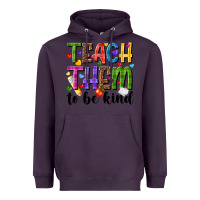 Plum teach them to be kind Heavyweight Hoodie - NancyCooperArtShop
