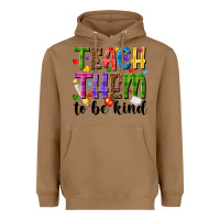 Toasted Coconut teach them to be kind Heavyweight Hoodie - NancyCooperArtShop