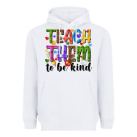 White teach them to be kind Heavyweight Hoodie - NancyCooperArtShop