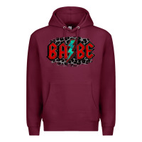 Burgundy lightning bolt babe Premium Hoodie - Jasminsmagicworld