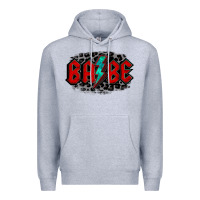 Heather Grey lightning bolt babe Premium Hoodie - Jasminsmagicworld