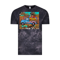 Cloud Black western  american truck sunflowers  mousepad Vintage Tee - HRA Design Shop