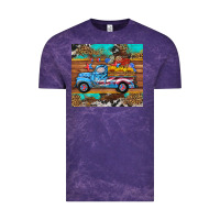 Cloud Purple western  american truck sunflowers  mousepad Vintage Tee - HRA Design Shop