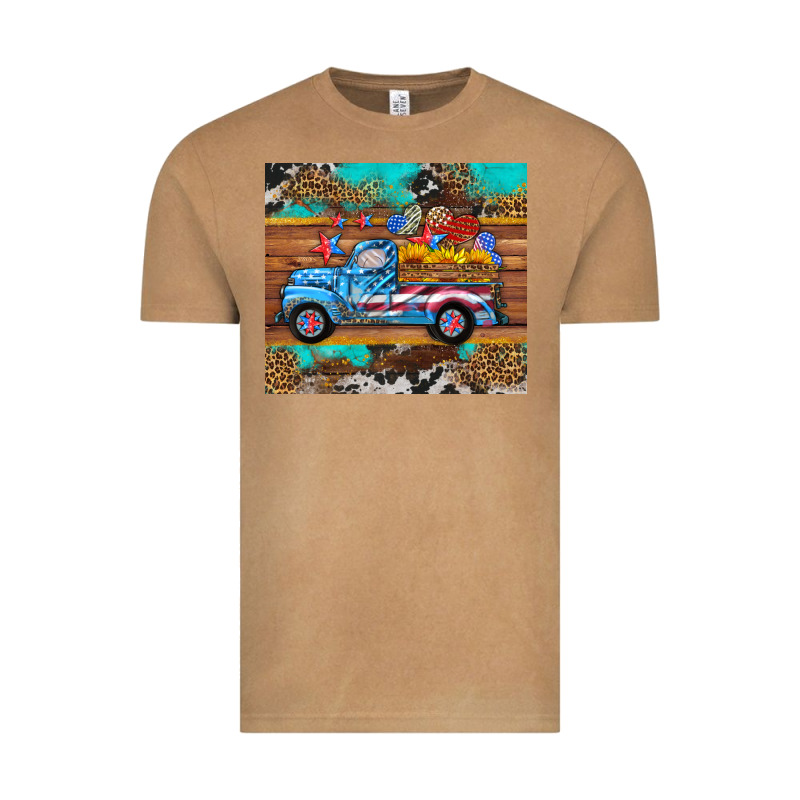 Western  American Truck Sunflowers  Mousepad Vintage Tee by HRA Design Shop | Teevron