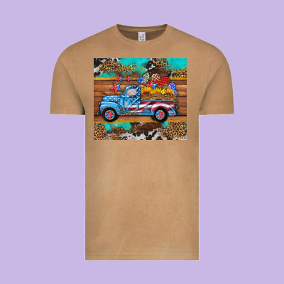Western  American Truck Sunflowers  Mousepad Vintage Tee Designed By Hra Design Shop